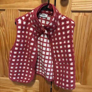 Midnight Lunch Red Fleece Vest